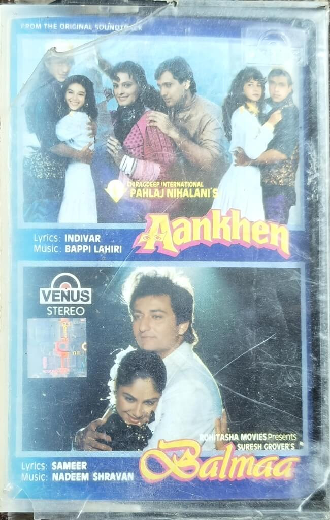 Aankhen (1993) Bappi Lahiri / Balmaa (1993) Nadeem-Shravan Pre-Owned Venus Audio Cassette