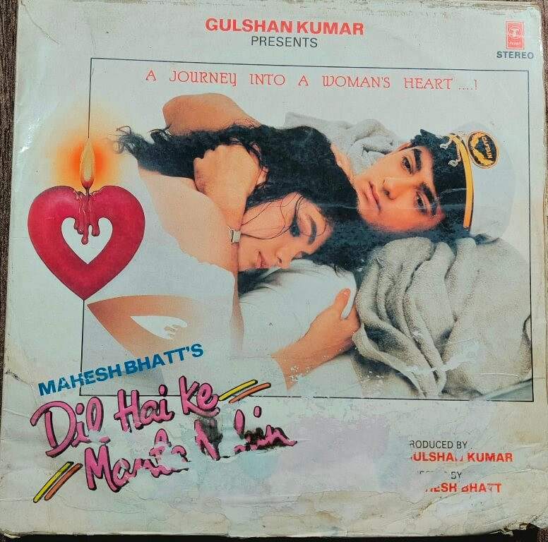 Dil Hai Ke Manta Nahin (1991) Nadeem-Shravan Pre-Owned Vinyl, 12" T-Series Double LP Record Set with Gatefold Jacket