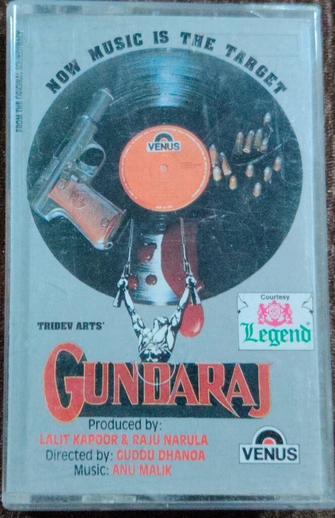 Gundaraj (1995) Anu Malik Pre-Owned Venus Audio Cassette