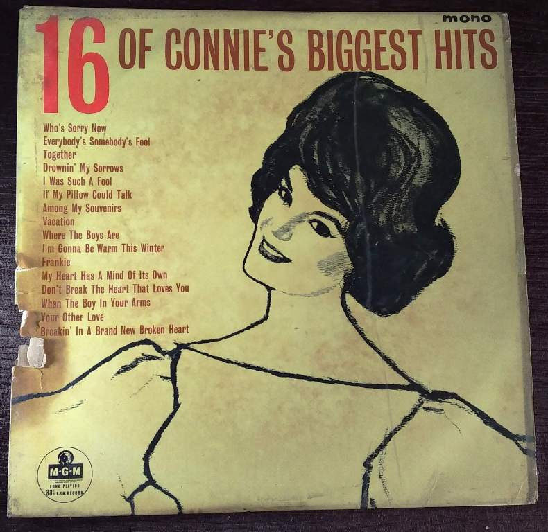Connie Francis - 16 Of Connie's Biggest Hits (1963) Pre-Owned Vinyl, 12" LP Record