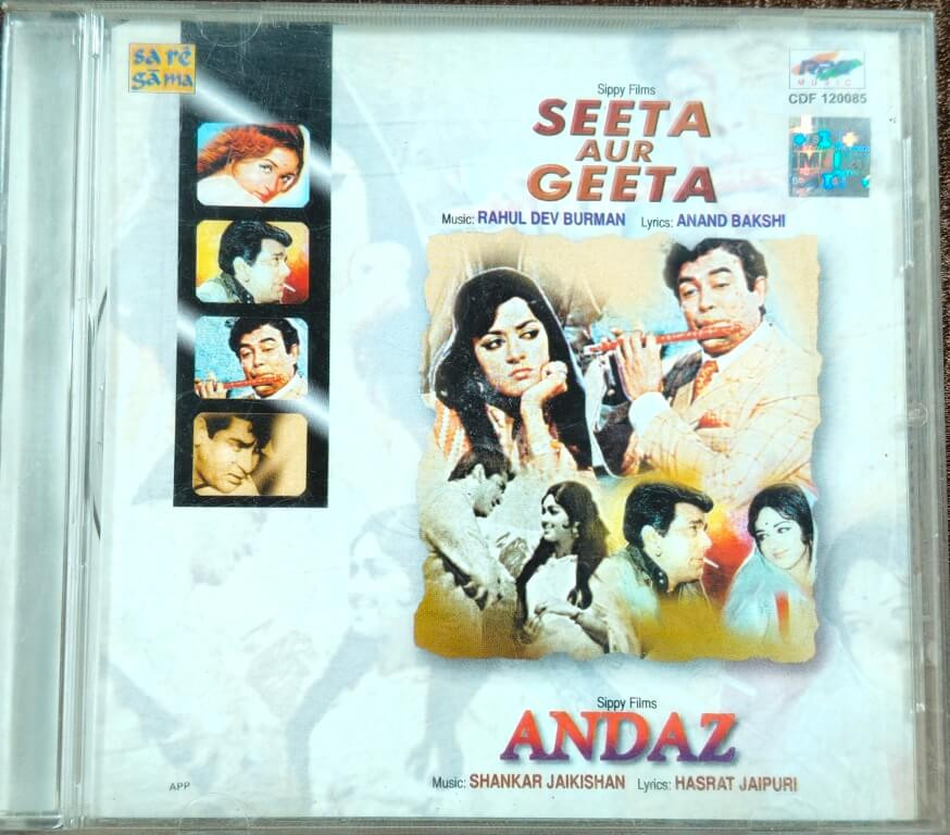 Seeta Aur Geeta (1972) R. D. Burman / Andaz (1971) Shankar-Jaikishan Bollywood OST Pre-Owned Saregama Audio CD