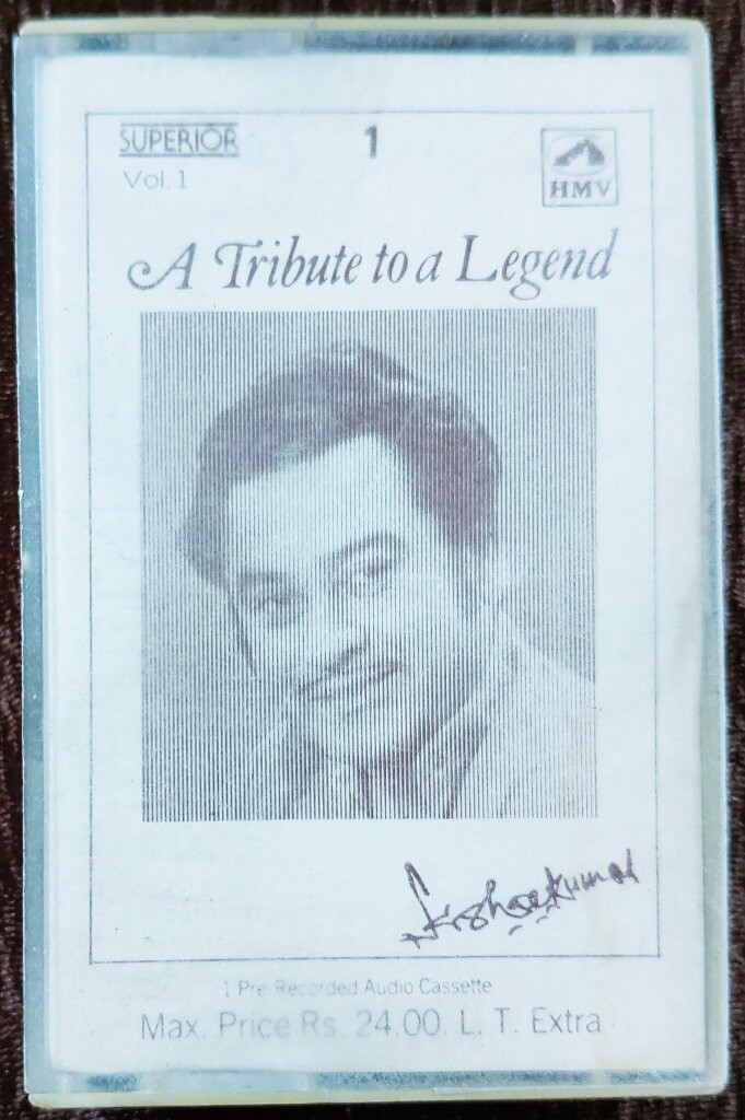 Kishore Kumar - A Tribute To A Legend Vol 1 (1987) Compilation Pre-Owned HMV, Superior Audio Cassette