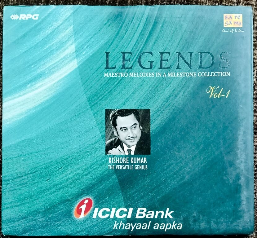 Kishore Kumar - Legends Maestro Melodies Ina Milestone Collection Kishore Kumar The Versatile Genius Vol -1 (2010) Bollywood OST Compilation Pre-Owned SaReGaMa Audio CD
