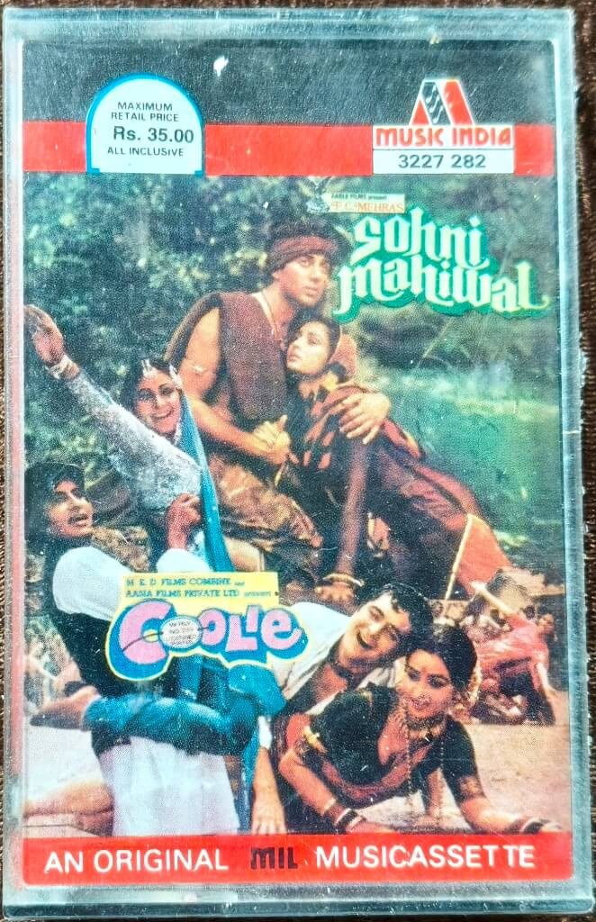 Sohni Mahiwal (1984) Annu Malik / Coolie (1983) Laxmikant-Pyarelal Pre-Owned Music India Audio Cassette