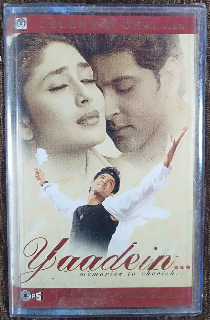 Yaadein (2001) Anu Malik Pre-Owned TIPS Audio Cassette
