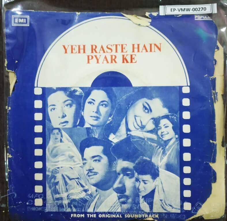 Yeh Raaste Hain Pyar Ke (1963) Ravi Pre-Owned Vinyl, 7" EP Record