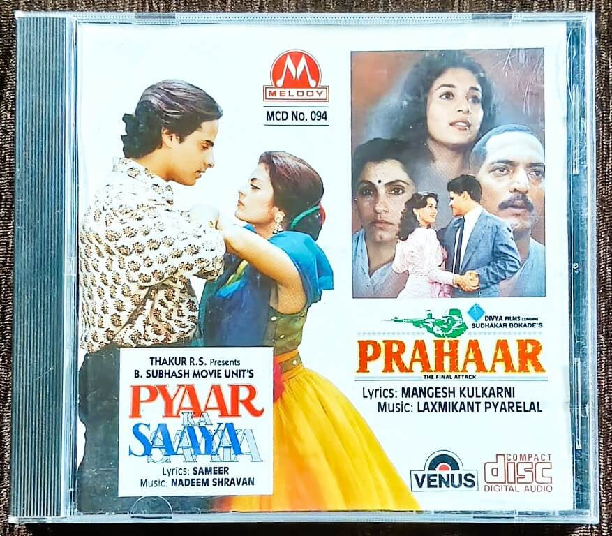 Pyaar Ka Saya (1991) Nadeem-Shravan / Prahaar (1991) Laxmikant-Pyarelal Pre-Owned Melody – Venus Imported Audio CD