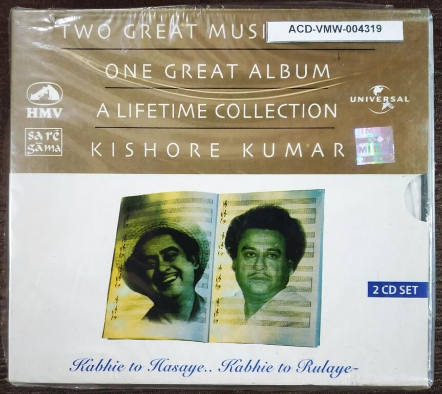 Kishore Kumar – Kabhie To Hasaye Kabhi To Rulaye – A Life Time Collection (2001) Compilation Pre-Owned Universal, HMV, SA RE GA MA Double Audio CD