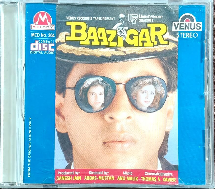 Baazigar (1993) Anu Malik Bollywood OST Title Pre-Owned Melody-Venus Imported Audio CD