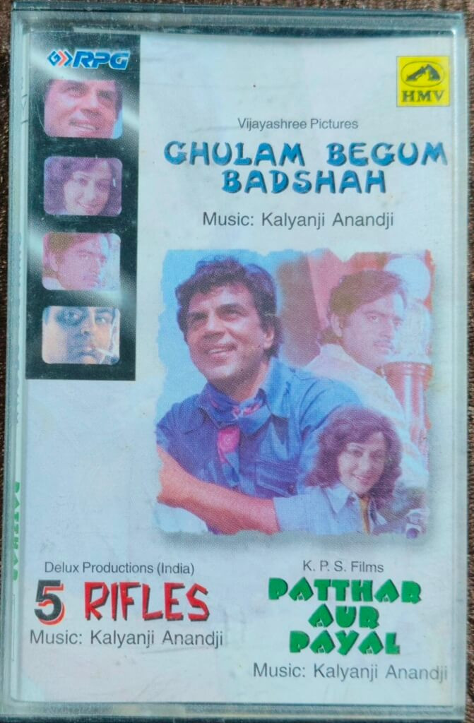 Ghulam Begum Badshah (1973) Kalyanji-Anandji / 5 Rifles (1974) Kalyanji-Anandji & Aziz Naja / Patthar Aur Payal (1974) Kalyanji-Anandji Pre-Owned HMV - RPG Audio Cassette