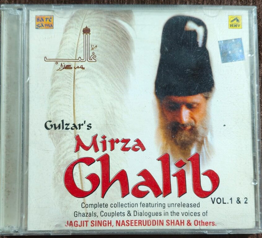 Jagjit Singh, Mirza Ghalib – Gulzar's Mirza Ghalib Vol. 1 & 2 (2004) Jagjit Singh Pre-Owned HMV - Saregama Double Audio CD Set