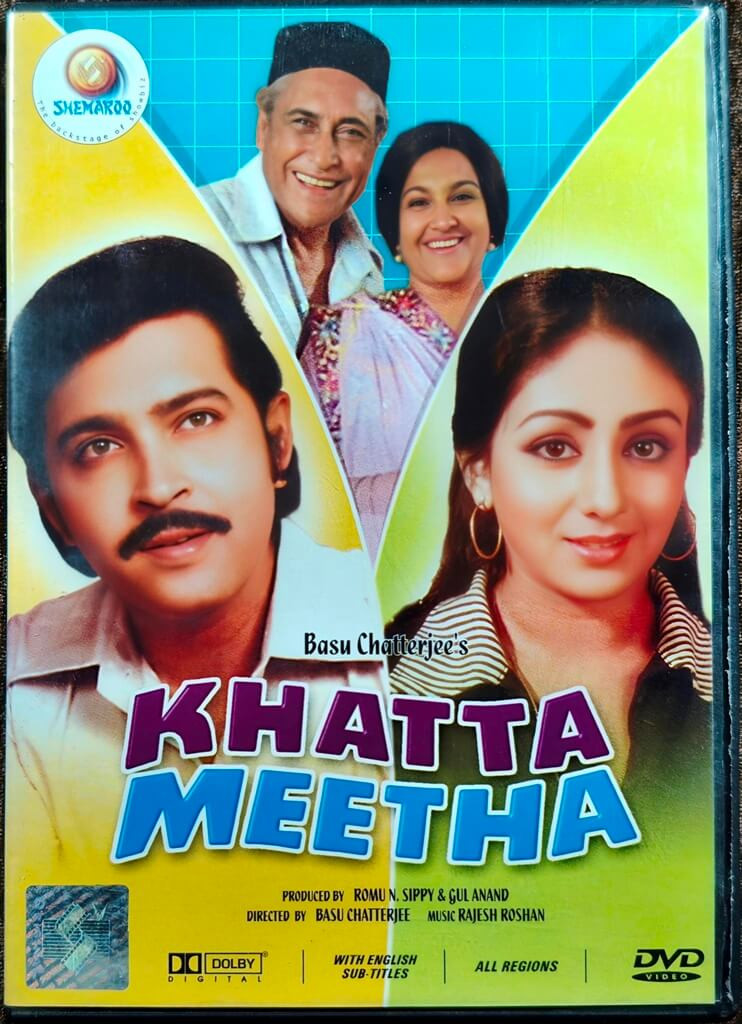 Khatta Meetha (1978) Directed by Basu Chatterjee & Musi composed by Rajesh Roshan, featuring lyrics by Gulzar - Mainstream Bollywood Movie Pre-Owned Shemaroo DVD