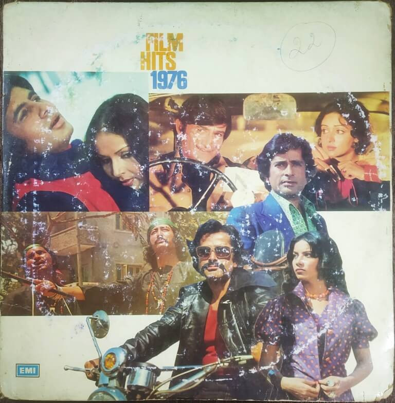 Film Hits 1976 (1977) C. Arjun, Khaiyyaam, Laxmikant Pyarelal, Rahul Dev Burman, Shankar Jaikishan, & Ravindra Jain Pre-Owned Vinyl, 12" LP Record
