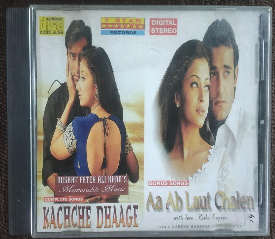 Kachche Dhaage (1999) Nusrat Fateh Ali Khan / Aa Ab Laut Chalen (1999) Nadeem-Shravan Pre-Owned Star Records Audio CD