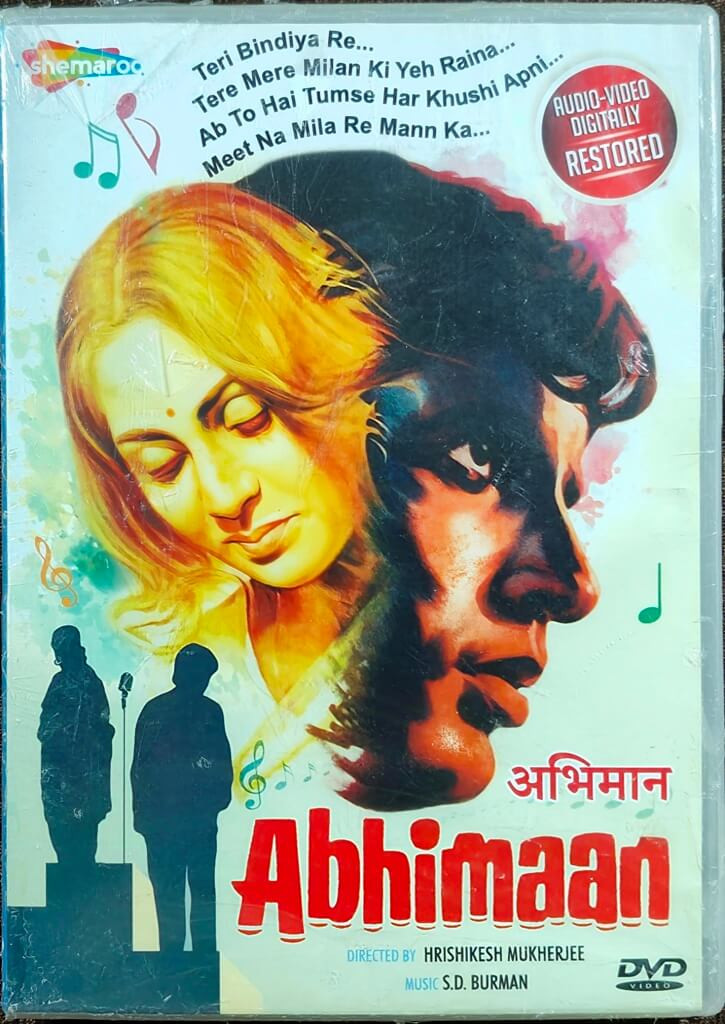 Abhimaan (1973) Directed by Hrishikesh Mukherjee / Music by Sachin Dev Burman Mainstream Hindi Movie Pre-Owned Shemaroo Entertainment DVD CD