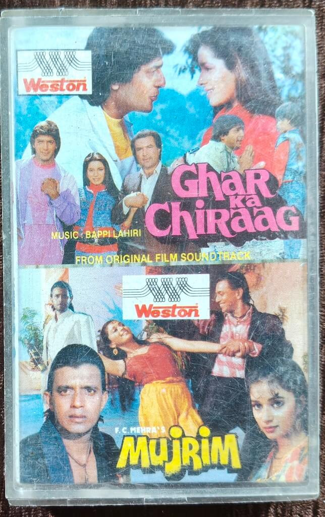 Ghar Ka Chiraag (1989) Bappi Lahiri / Mujrim (1989) Anu Malik Pre-Owned Weston Audio Cassette