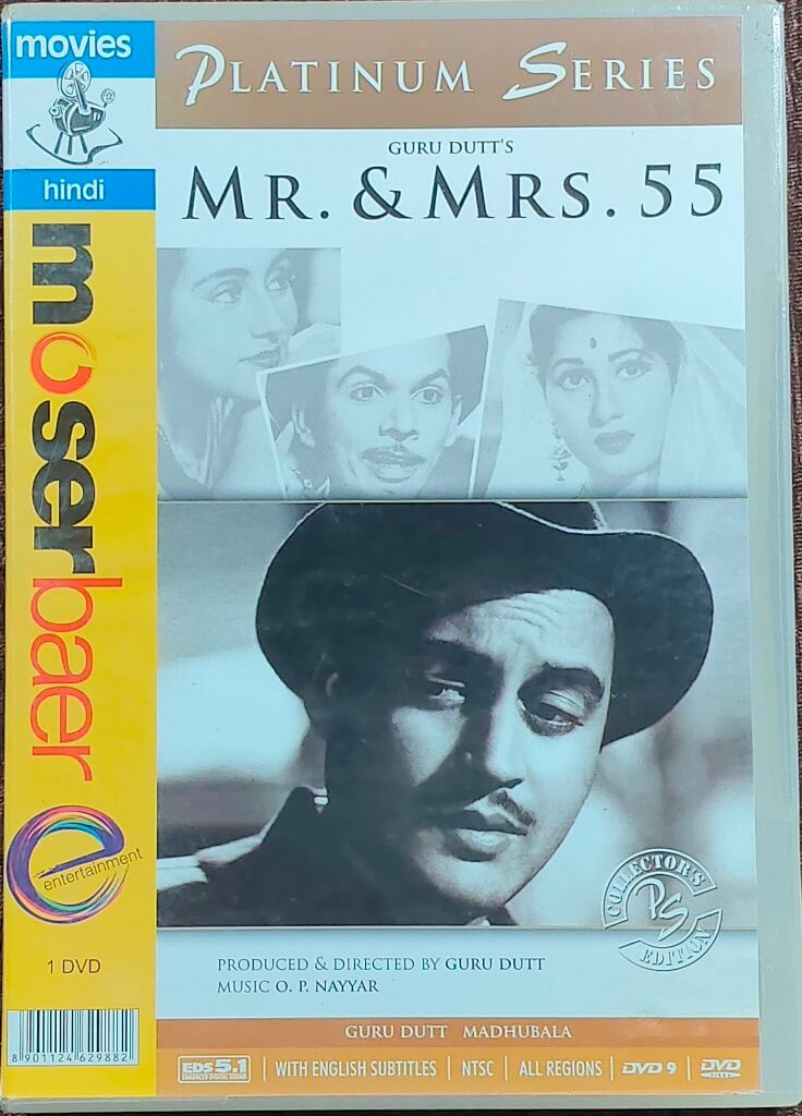 Mr. & Mrs. 55 (1955) Directed by Guru Dutt & Music by O. P. Nayyar Mainstream Hindi Movie Pre-Owned Moser Baer DVD CD
