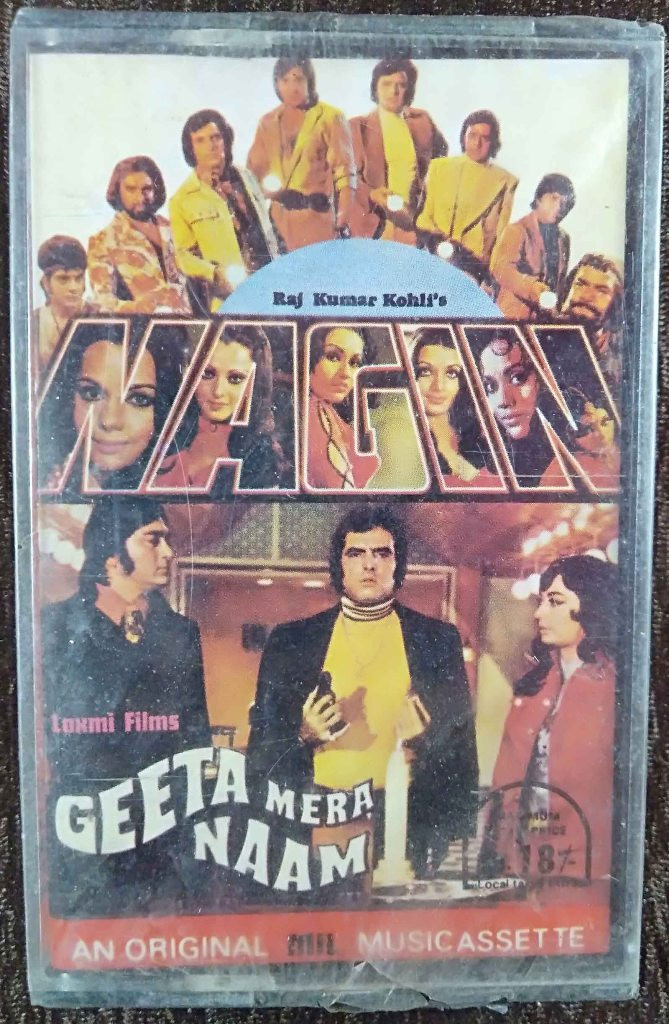 Nagin (1976) Laxmikant-Pyarelal / Geeta Mera Naam (1974) Laxmikant-Pyarelal Pre-Owned Music India Audio Cassette