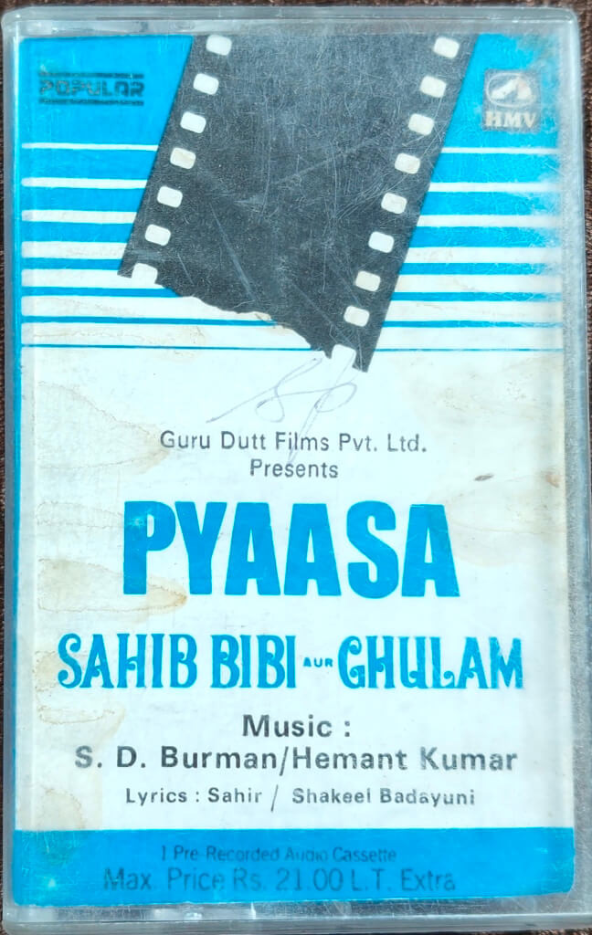Pyaasa (1957) S.D. Burman / Sahib Bibi Aur Ghulam (1962) Hemant Kumar Bollywood OST Pre-Owned His Master's Voice Audio Cassette