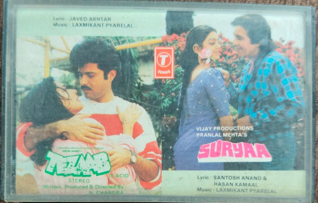 Suryaa (The Awakening) (1989) Laxmikant-Pyarelal / Tezaab (1988) Laxmikant-Pyarelal Pre-Owned T-Series Audio Cassette