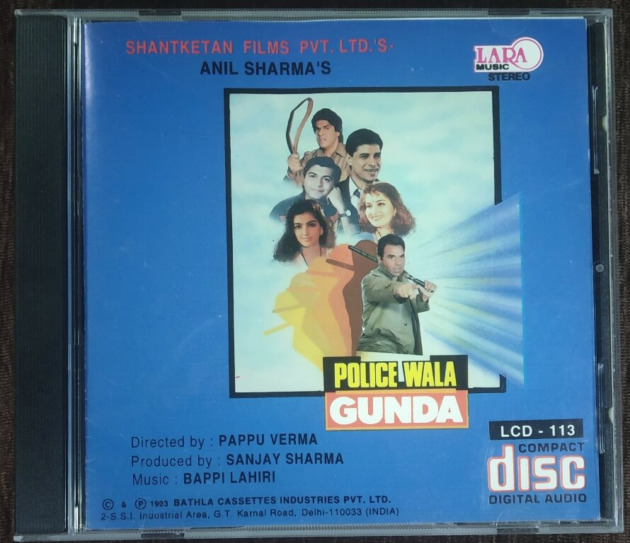 Policewala Gunda (1993) Bappli Laheri Pre-Owned Lara Music-Gemini Imported Audio CD