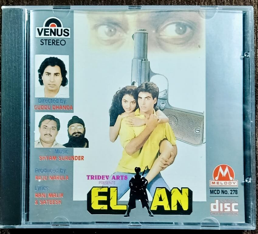 Elaan (1993) Shyam-Surender Pre-Owned Melody - Venus Imported Audio CD