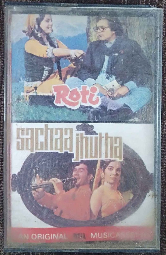 Roti (1974) Laxmikant-Pyarelal / Sachaa Jhutha (1970) Kalyanji-Anandji Pre-Owned Music India Audio Cassette