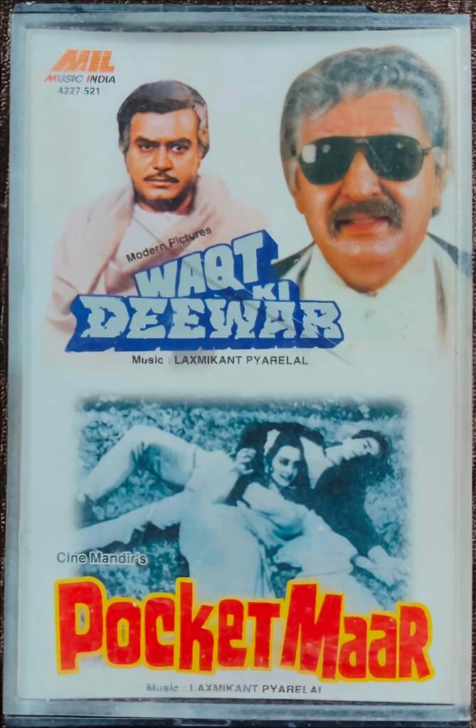 Waqt Ki Deewar (1980) Laxmikant-Pyarelal / Pocket Maar (1974) Laxmikant-Pyarelal Pre-Owned PolyGram Audio Cassette