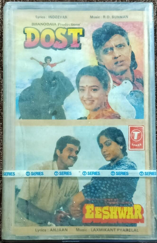Dost (1989) R.D. Burman / Eeshwar (1988) Laxmikant-Pyarelal Pre-Owned T-Series Audio Cassette