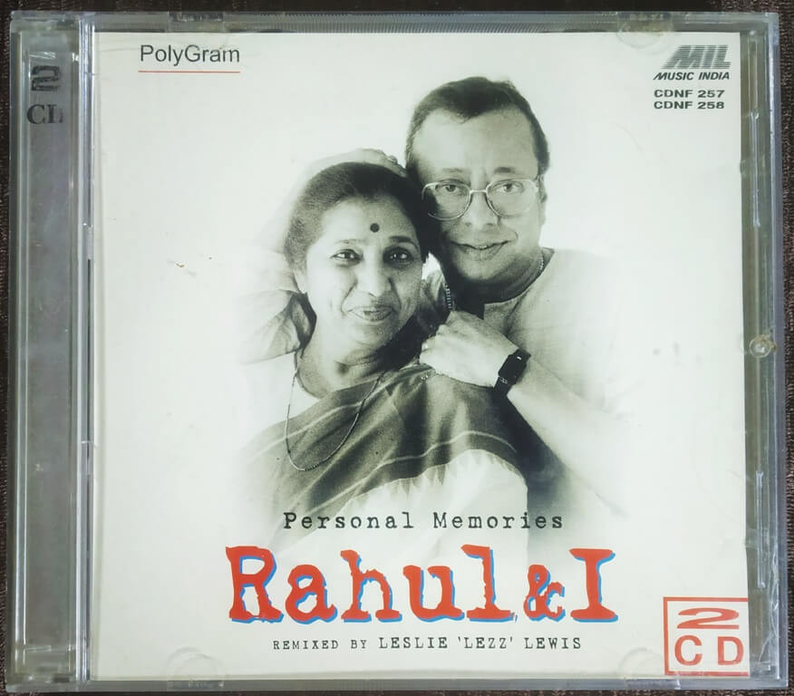 Asha Bhosle Remixed By Leslie 'Lezz' Lewis – Rahul & I (Personal Memories) (1996) R. D. Burman Pre-Owned Music India Double Audio CD Set