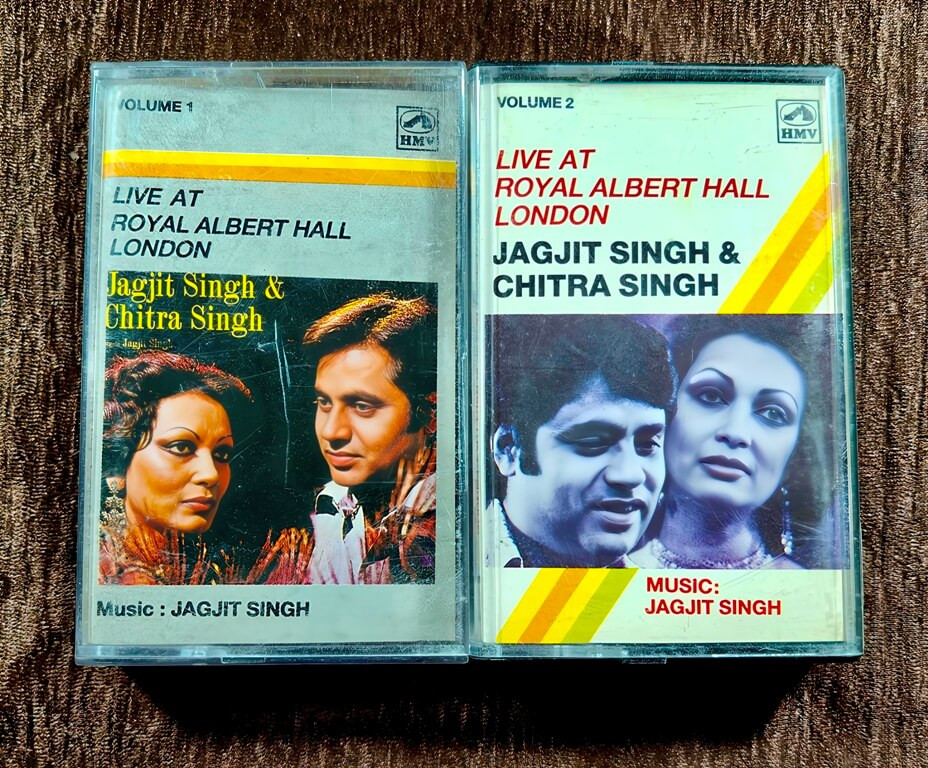 Jagjit Singh & Chitra Singh – Live At Royal Albert Hall London Vol. 1 & Vol. 2 (1992) Compilation Pre-Owned HMV Double Audio Cassette