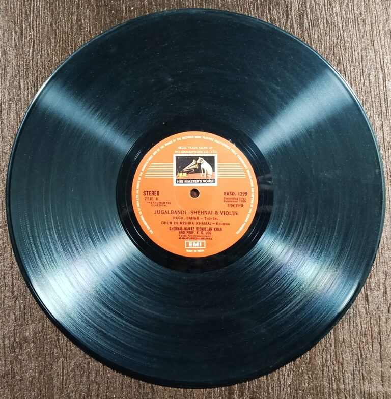 Ustad Bismillah Khan And Prof. V. G. Jog – Shehnai And Violin (Jugalbandi) (1965) Ustad Bismillah Khan Pre-Owned HMV Vinyl, 12" LP Record