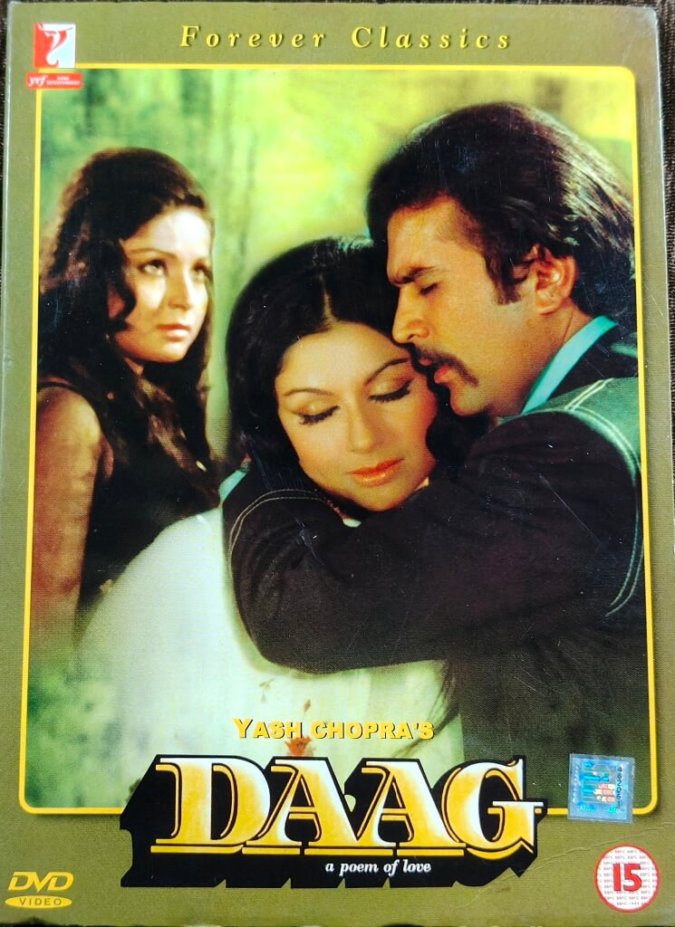 Daag (1973) Directed by Yash Chopra & Music by Laxmikant-Pyarelal Mainstream Hindi Movie Pre-Owned Yash Raj Films DVD CD