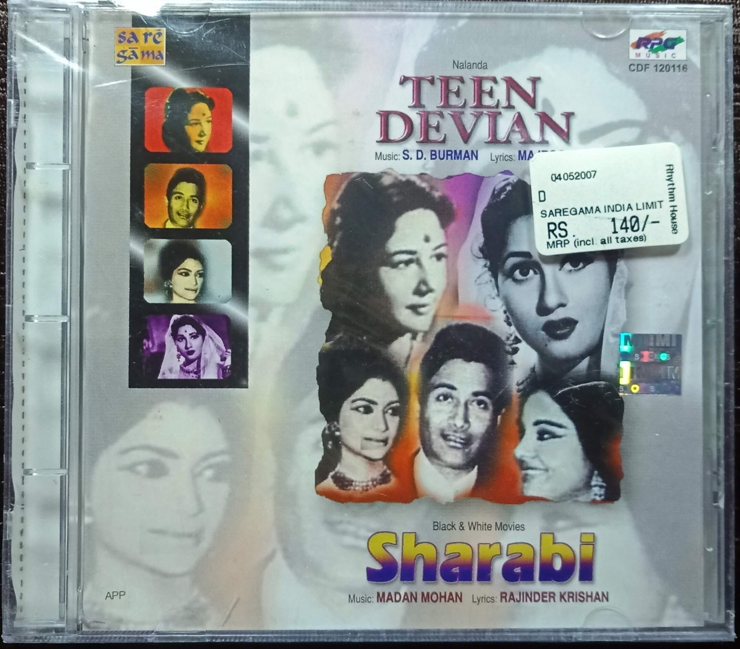 Teen Devian (1965) S.D.Burman / Sharabi (1965) Madan Mohan Pre-Owned Audio CD