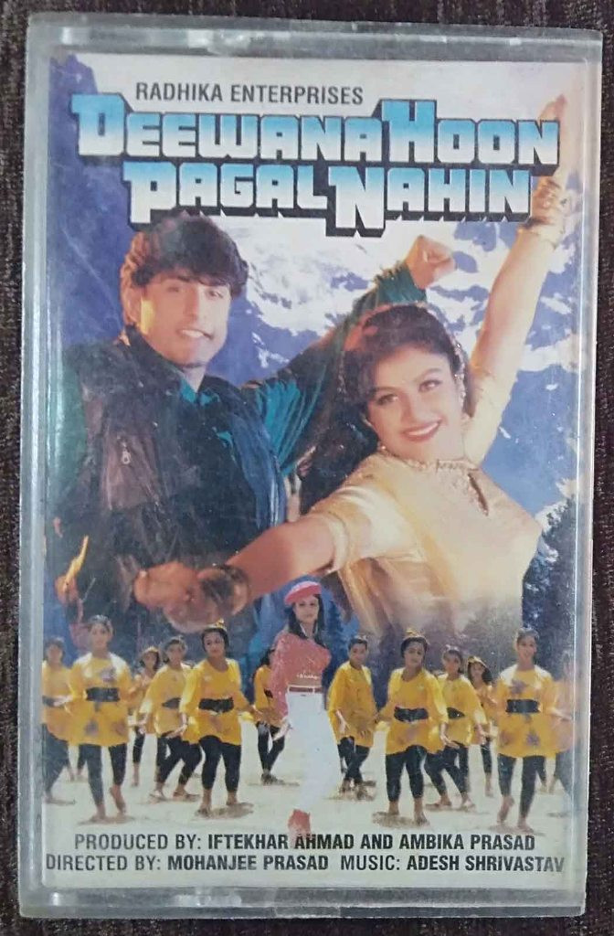 Deewana Hoon Pagal Nahin (1996) Aadesh Shrivastava Pre-Owned Music India Audio Cassette