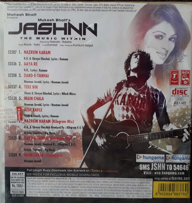 Jashnn - The Music Within (2009) Sharib-Toshi Pre-Owned T-Series
