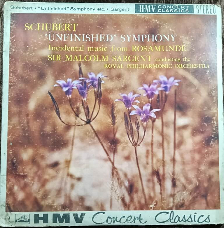 Schubert, Sir Malcolm Sargent Conducting Royal Philharmonic Orchestra – Unfinished Symphony/Incidental Music To Rosamunde (1961) Pre-Owned HMV Vinyl, 12" LP Record