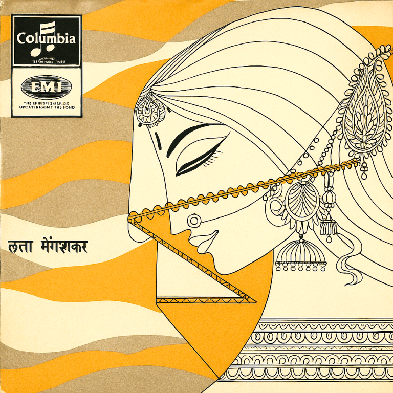 Lata Mangeshkar – Marathi Modern (1967) Vasant Prabhu Pre-Owned Columbia Odeon Vinyl, 7" Columbia EP Record