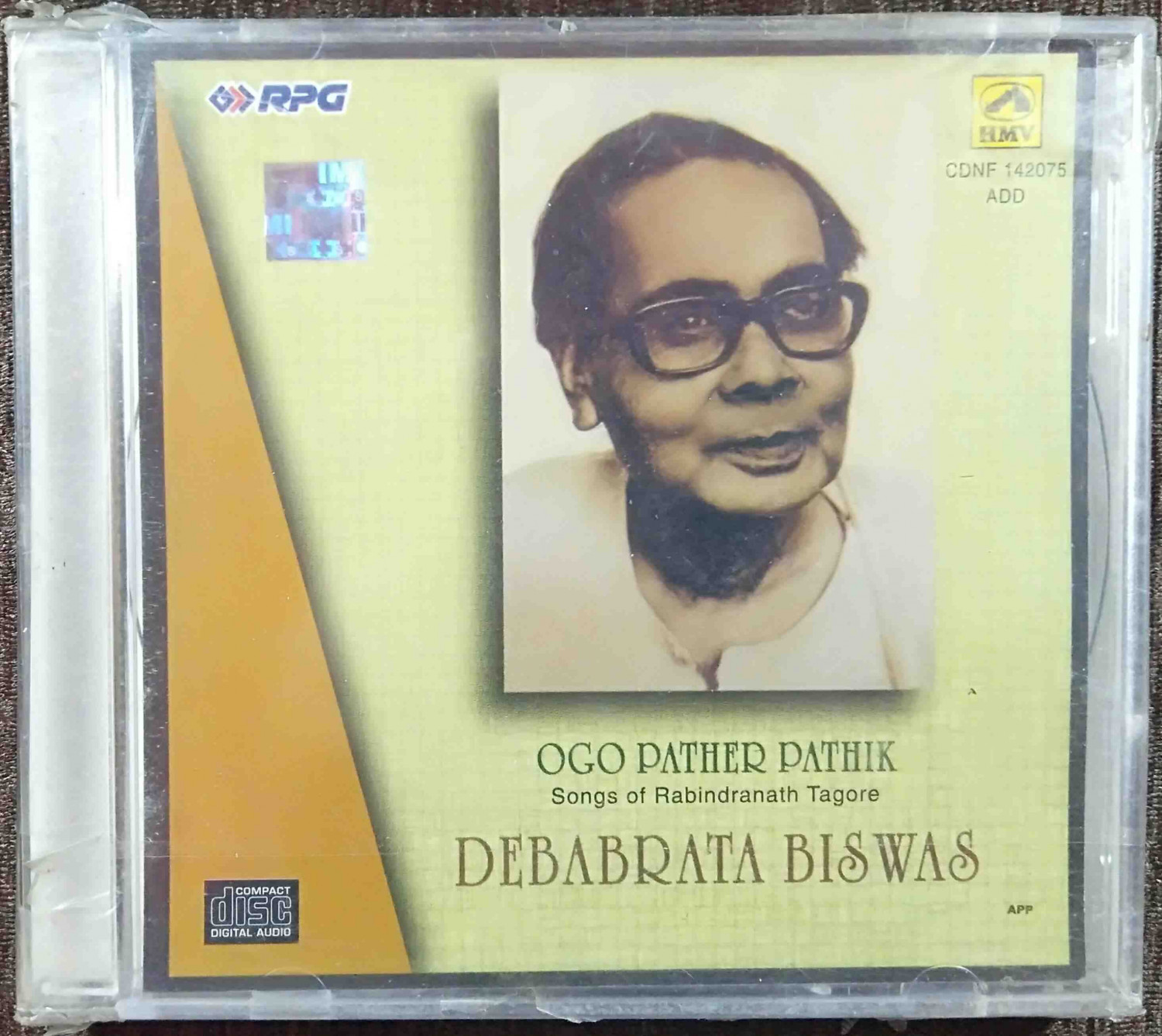 Debabrata Biswas - Ogo Pather Pathik - Songs Of Rabindranath Tagore (1995) Rabindranath Tagore Pre-Owned HMV, RPG Audio CD