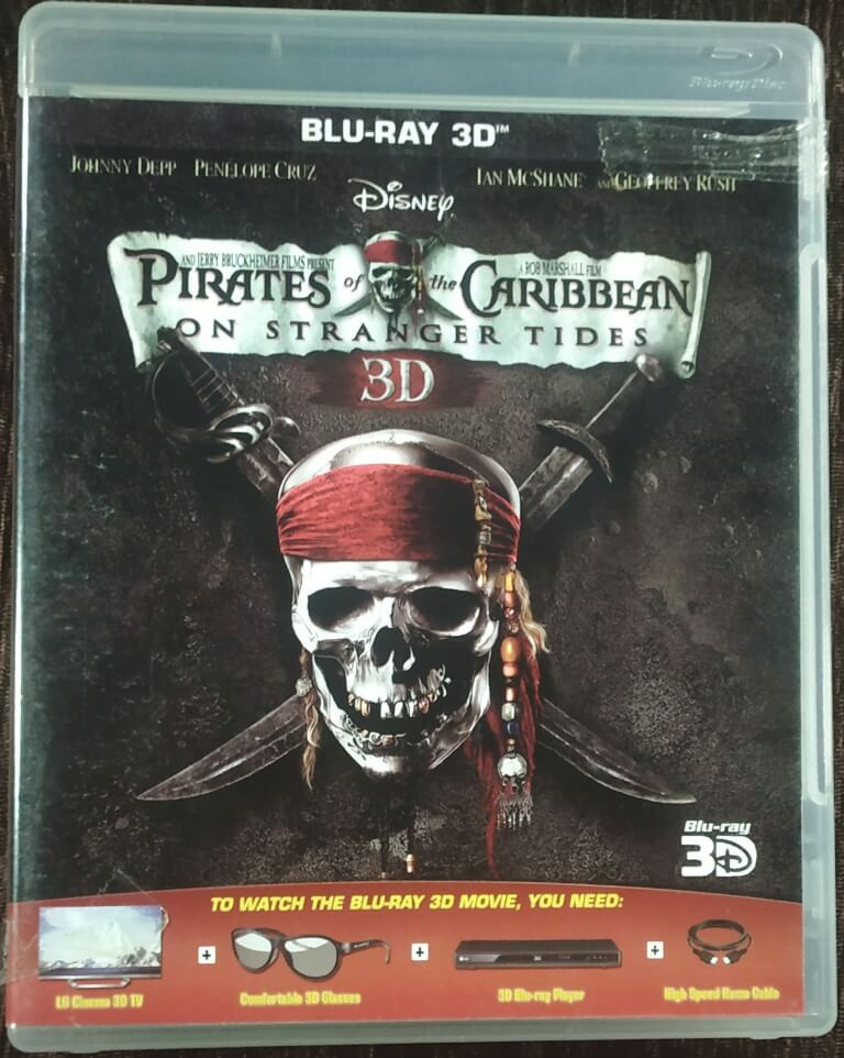 Pirates Of The Caribbean On Stranger Tides 4 (2011) Rob Marshall Pre-Owned Walt Disney Single Blu Ray 3D