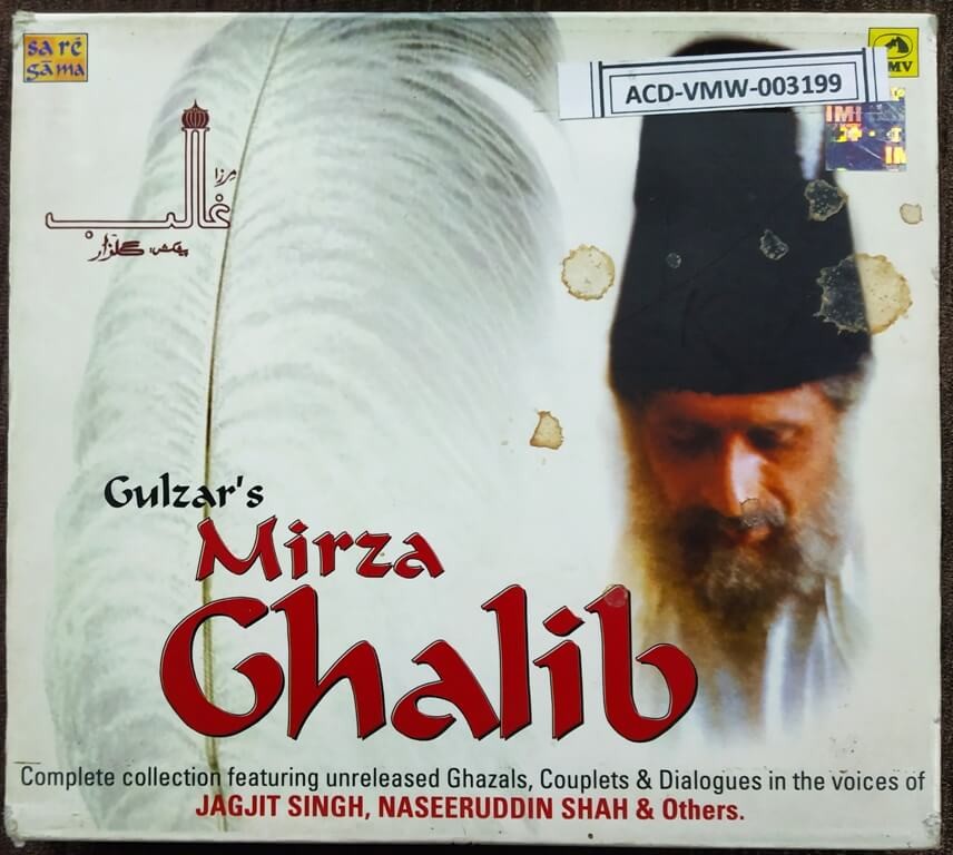 Jagjit Singh, Mirza Ghalib – Gulzar's Mirza Ghalib Vol. 1 & 2 (2004) Jagjit Singh Pre-Owned HMV, SA RE GA MA Double Audio CD