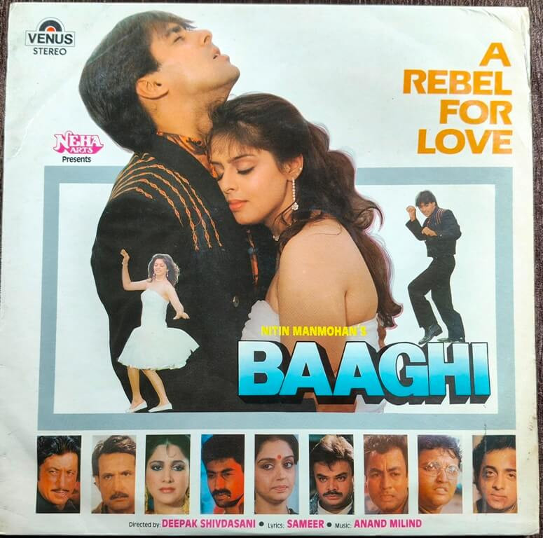 Baaghi (A Rebel For Love) (1990) Anand-Milind Pre-Owned Vinyl, 12" Venus LP Record