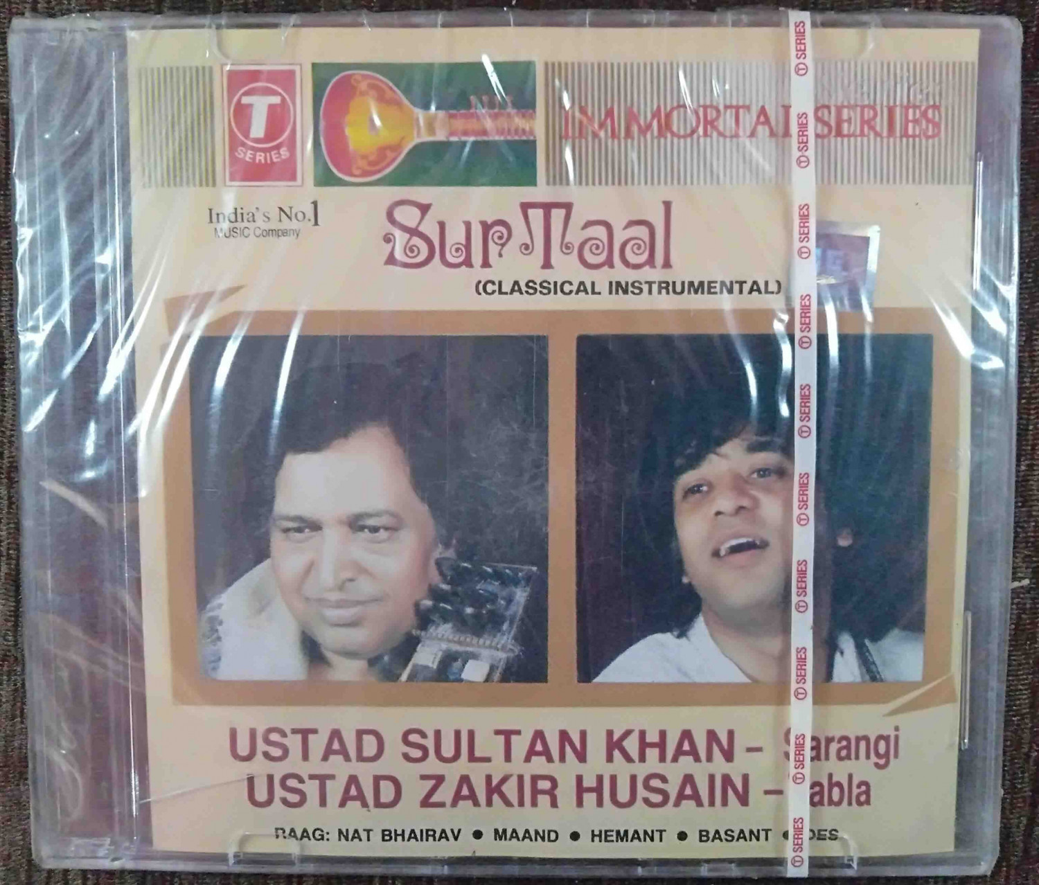 Ustad Sultan Khan, Ustad Zakir Husain – Sur Taal (Classical Instrumental) (1991) Ustad Sultan Khan Pre-Owned T-Series Audio CD