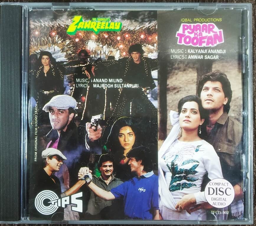 Zahreelay (1989) Anand-Milind / Pyaar Ka Toofan (1989) Kalyanji-Anandji Pre-Owned  Audio CD