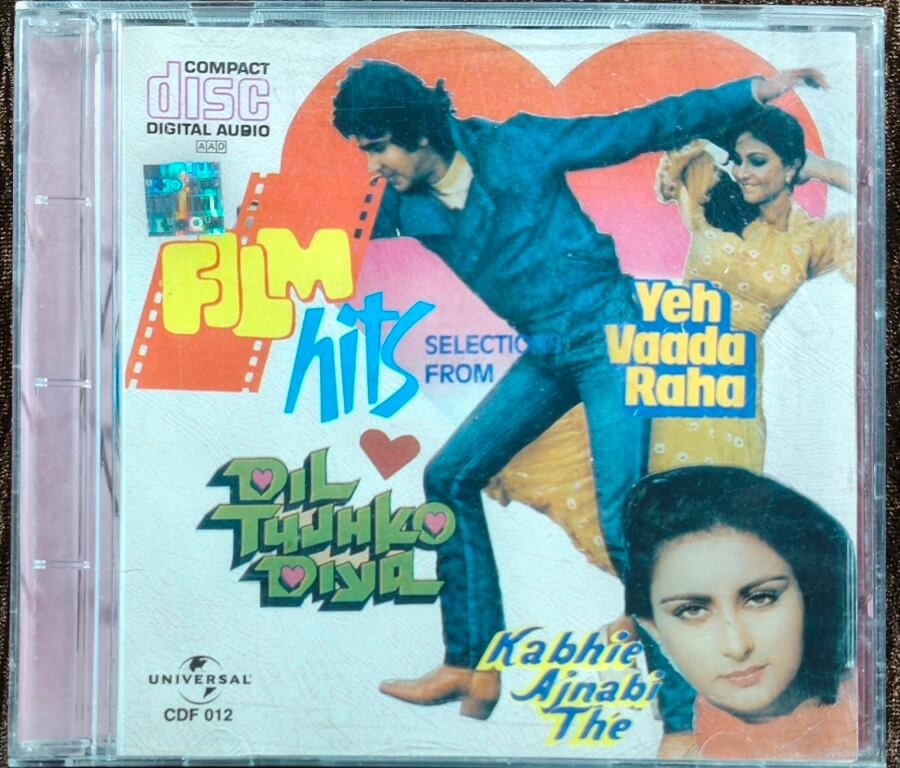 Dil Tujhko Diya (1983) Rajesh Roshan / Yeh Vaada Raha (1983) R. D. Burman / Kabhie Ajnabi The (1983) Vijay Singh (Film Hits Selections) Pre-Owned Music India Audio CD