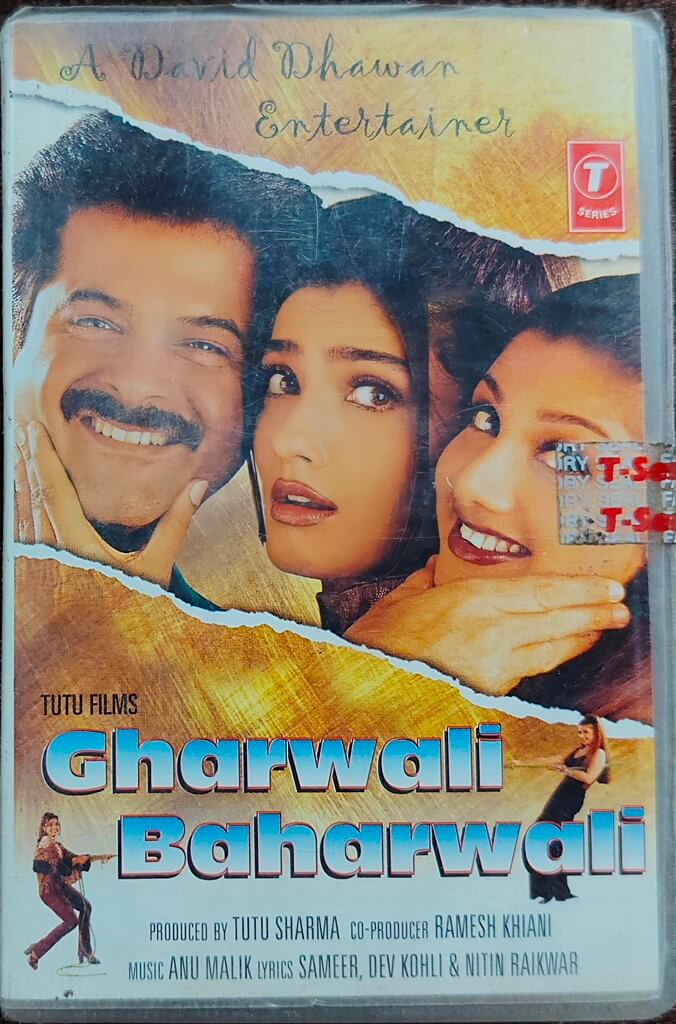 Gharwali Baharwali (1998) Anu Malik Bollywood OST Pre-Owned Audio T-Series Audio Cassette