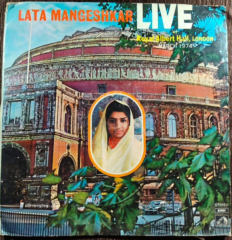 Lata Mangeshkar – Live At Royal Albert Hall, London (March 1974) Live Bollywood OST Compilation Pre-Owned His Master's Voice Double LP Record Set