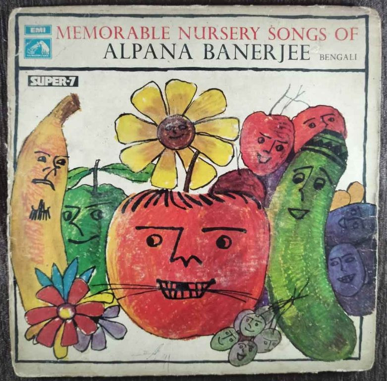 Alpana Banerjee - Memorable Nursery Songs (1974) Nachiketa Ghosh & Abhijit Banerjee Pre-Owned Vinyl, Super 7" EP Record