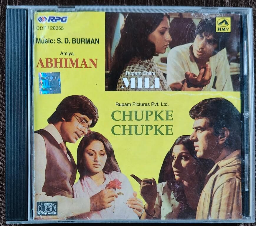Abhimaan (1973) S.D. Burman / Chupke Chupke (1975) S.D. Burman / Mili (1975) S.D. Burman Pre-Owned HMV Audio CD