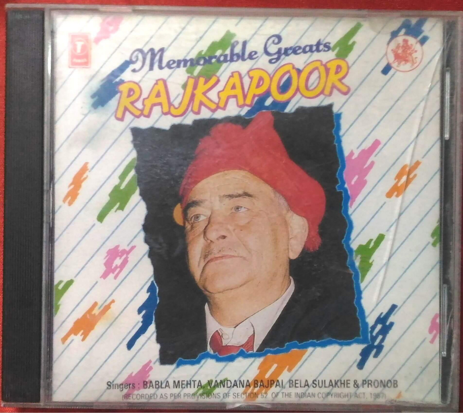 Raj Kapoor - Memorable Greats (1994) Pre-Owned T-Series Audio CD